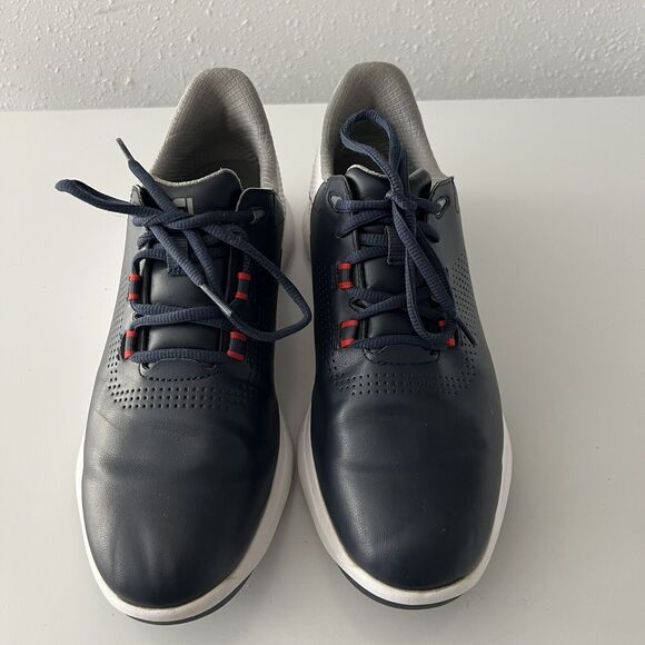 Foot Joy Golf Shoes Men's 8.5M Fuel Navy White 55442 Sneaker‎ Inspired Spikeless - Picture 4 of 8